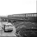 SK3635 : Sheffield train crossing the Derwent, 1973 by John Sutton