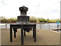 TQ3679 : Disused capstan by Greenland Dock by Stephen Craven