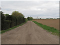 Footpath on farm track, Bures St. Mary