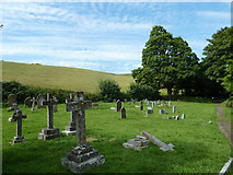 ST3903 : Holy Trinity, Blackdown: crosses in the churchyard by Basher Eyre