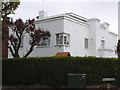 Modernist house on the corner of Rowan Walk and Linden Lea