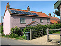 Cottage with solar panels in Chapel Street