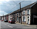 Long row of houses in High Street, Gilfach Goch