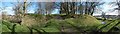 NS5262 : Crookston Castle: defensive ditch by Lairich Rig