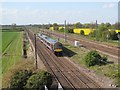 TF1503 : Train on the Peterborough to Leicester line at Marholm Crossing by Paul Bryan