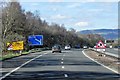 NS4568 : M8 Motorway, Roadworks Ahead by David Dixon