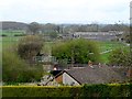 Railway line and farm buildings near to Lyons Wood