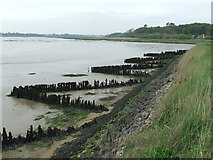 TM3041 : Old River Bank Defences by Keith Evans