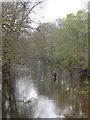 Fly fishing on the River Usk at Pont y Commin