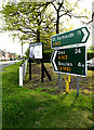 TM4394 : Roadsigns on the A143 Yarmouth Road by Geographer