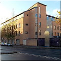 Sculpture in the SE corner of Swansea Central police station