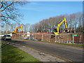 A construction site at the Borders General Hospital, Melrose