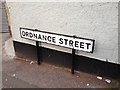 Vintage street nameplate, Ordnance Street, Chatham