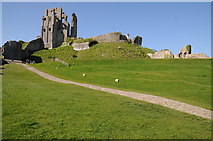 SY9582 : The ruins of Corfe Castle by Philip Halling