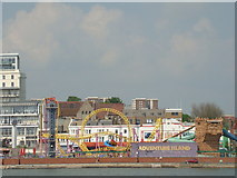 TQ8884 : View of Adventure Island from the pier by Robert Lamb