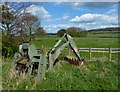 Rusting digger by the track at Mount Pleasant