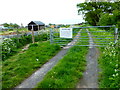 Farm gateway on footpath