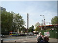 View of the Royal London Hospital chimney from Whitechapel Road