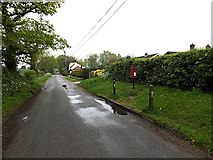 TM4693 : Dun Cow Road & Dun Cow Road Postbox by Geographer