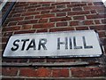 Vintage street nameplate, Star Hill, Rochester