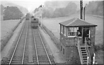 SO4579 : Northwards on North-West main line at Onibury, 1949 by Ben Brooksbank