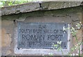 Sign marking site of Roman Fort wall