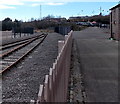 Two tracks into one west of  Waterfront platform, Barry