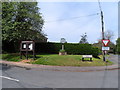 Stradishall, noticeboard and village sign