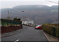 Oak Terrace and misty hills, Perthcelyn