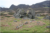 NM4584 : Fallen Rocks at Grulin Uachdrach by Anne Burgess