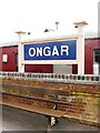 Ongar Station - name board