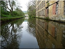 SE0324 : Reflections on the Rochdale Canal, Luddenden Foot by Christine Johnstone