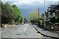 Musters Road: sunlight and rain clouds