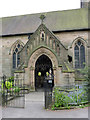 SK3935 : North porch, St Werburgh's Church, Spondon by Alan Murray-Rust