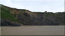 SN1951 : The back of Mwnt beach in May 2014 by Jeremy Bolwell