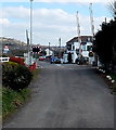 Quay Road approach to the railway station level crossing, Kidwelly