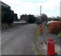 Improvised flowerpots, Quay Road, Kidwelly