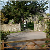 SH4758 : Entrance to St Gwyndaf, Llanwnda by Jaggery