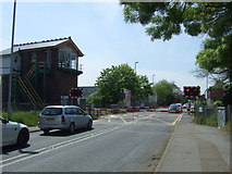 TL4197 : Level crossing on Elm Road by JThomas