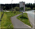 Path near a junction at the edge of Garnlydan