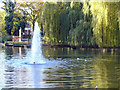 Fountain in Wardown Park lake