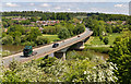SO7192 : A458 crosses the River Severn by David P Howard