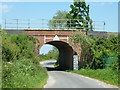 Railway bridge with depth gauge