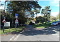 Map and signs at a junction in  Church Stretton