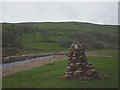 SD9198 : New cairn at Ramps Holme Bridge by Karl and Ali