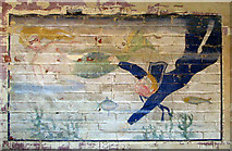 TM3185 : RAF Bungay (USAAF Station 125) - Aero Club mural (2) by Evelyn Simak