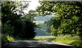 Looking down Waggon Lane towards the Great North Road (A1000)