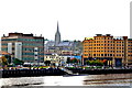 Derry - Buildings along West Bank of River Foyle