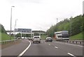 Approaching overbridge at Corkerhill on M77