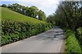 Country road beside Afon Ydw